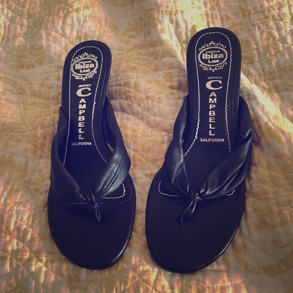 Jeffrey Campbell Wedge thong sandals
